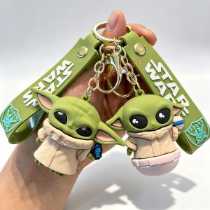 Hasbro | Stars War Keychain Master Yodas Baby Figure Pendant Keyring for Backpack Car Key Chain Accessories Bag Decor Birthday Party Gift