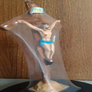 Salib meja duduk lengkung mini