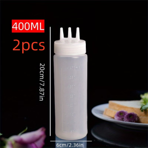 Restaurantware Squeeze BottlesSquirt Bottles Precision Tip Wide Mouth Clear Plastic Sauce Bottles For Condiments Dressing