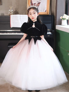 XIMANNUO | Elegant Black Evening Dress for Girls