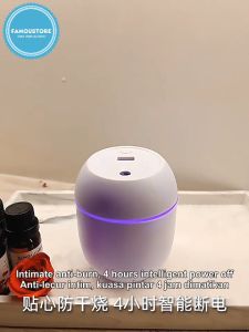 Famoustore Mini Air Humidifier For Room Humidifier Essential Oil Aroma Essential Oil Diffuser Aroma Diffuser Essencial Oil Diffuser Home Office Car Lavender Essential Oil Pewangi Bilik Tidur Tahan Lama Pewangi Rumah Wangian Rumah 香薰机 加濕器