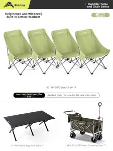 BSWOLF | High Back Lightweight Portable Outdoor Folding Chair
