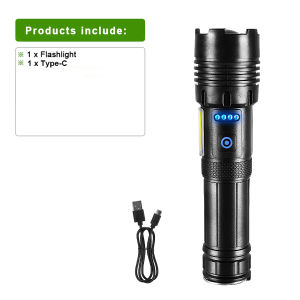 Portable Handheld Flashlights 100000LM Rechargeable Built-in Battery LED Torch 7 Modes High Power Flashlight USB Camping Lantern