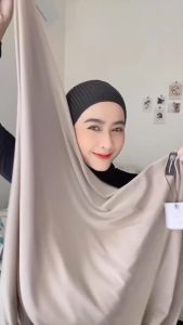 Pashmina Instan Oval/Curve Bahan Kain Jersey