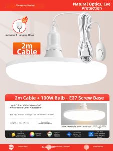 CHANGHONG | Large Power E27 LED Hanging Light with Cable Plug and Switch