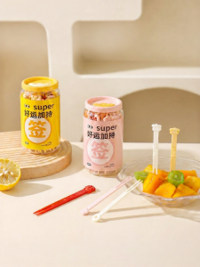 MODERN SWEETHOME | Food-grade Lucky Sign Disposable Fruit Fork With Storage Jar
