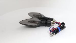 KEVANLY | 1/2 Pair Motorcycle Dual Color Turn Signal Front Rear Blinker Different Color for Driving Turning Universal Motorcycle Indicator
