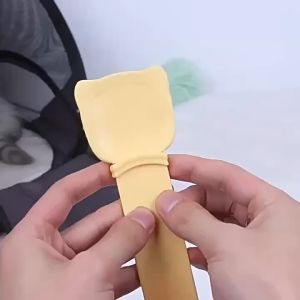 AVVET Sendok Snack Makanan Kucing Anjing MultiFungsi Sendok Pendorong Snack Anabul Alat Makan Pet Wet Treat Spoon Strip Squeezer Sendok Pendorong Alat makan hewan peliharaan