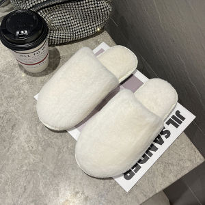 2023 New Womens Home Slippers Warm Soft Bottom Anti-slip Winter Cotton Slippers Couple Matching Furry Head Cover Slippers