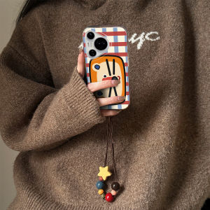 TUZHEER | Shockproof Phone Case with Check Pattern and Lion Head