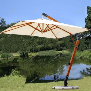 Outdoor Roman Style Sunshade Umbrella Villa Garden Courtyard 7 Letter Hanging Umbrella Sun Blocking Aluminum Alloy Frame Umbrella