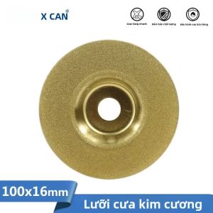 XCAN 1 Cái 100mm Lưỡi Mài Kim Cương 240 Grit Đĩa Đánh Bóng Cho Máy Mài Góc Máy Cưa Tròn Dụng Cụ Mài Mòn Trang Chủ DIY Ti-Coated