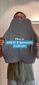 ANEW Lumbar Support Ergonomic Back Cushion for Work or Gaming (Grey Only) Relieve Back Pain | Bantal Belakang Ergonomik Kerusi Kesihatan Kurangkan Sakit Tulang Belekang 腰部支撑人体工学背垫