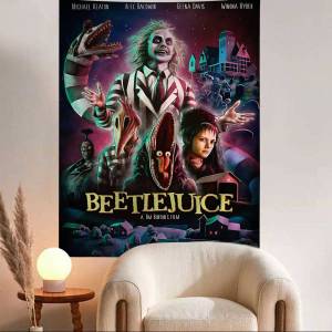 BILIBILI | Kinh Dị B-Beetle Phim J-Juices Hippie Bohemian Tường Thảm Mandala Thiết Kế Polyester Treo Tường Tác Phẩm Nghệ Thuật Cho Trang Trí Nhà