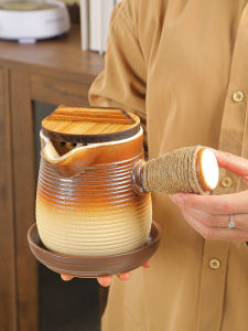 Đồng Cốc Nấu Trà Bằng Gốm Chịu Nhiệt Độ Cao Có Tay Cầm Bên Hông Dùng Để Nấu Trà Sữa Bằng Bếp Gas Trực Tiếp