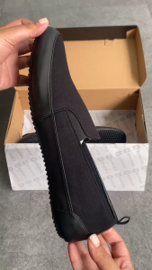 KHANS - Kylian Full Black Sepatu Slip On Formal Casual Pria Kulit Kerja Resmi Kuliah Kondangan