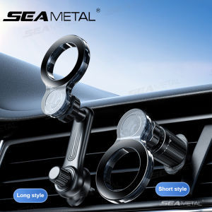 SEAMETAL Magnetic Car Phone Holder Air Vent Outlets Clip Cellphone Mount  360° Rotation Adjustable Dashboard Phone Stand
