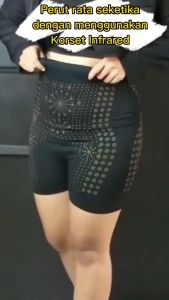 Korset Celana Infrared 3 in 1 Pelangsing Perut Buncit Paha Bokong Wanita Pembakar Lemak Body Shaper