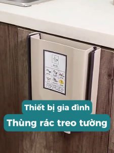 Thùng Rác Gấp Gọn Treo Tủ Bếp Tài Phát Sáng Tạo Tiện Ích - Màu Vàng Cà Phê/Trắng Cà Phê - Tiết Kiệm Không Gian