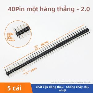 kuicc | Dải ổ cắm chốt đơn và kép đồng mạ vàng với chốt thẳng và nghiêng