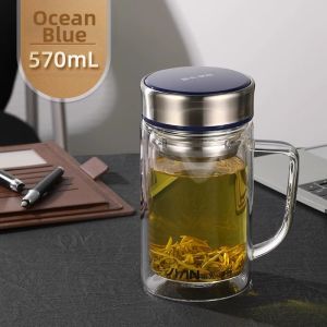 Fuguang | Double-Layered Borosilicate Glass Water Cup with Handle