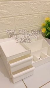 KAMJE Rak Susun Kosmetik Make Up 2 Laci Serbaguna Storage Box Organizer Aesthetic