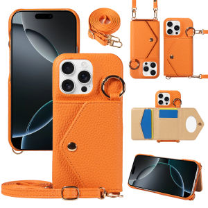 PU Leather Phone Case for IPhone17 17Air 17 Pro 17 Pro Max 16 15 14 13 Pro Crossbody Anti-demagnetization Anti-drop with Mirror