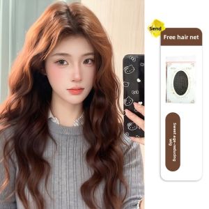 MONLEYTA | Womens Full Head Wig Natural Looking Long Curling Hairpiece Volumizing No Need To Wear A Cap Daily Whole Wig Cover