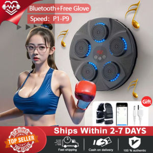 【COD】Smart Music Boxing Machine Wall Punching Pad Intelligent Music WIth Bluetooth Boxing Machine 9 Speed Adjustable and Mode Electronic Boxing Response Target Rhythm Wall Target Robot Sandbag Training Equipment Boxing Board