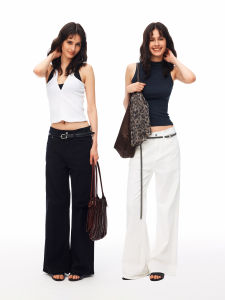Vintage Low Rise Flared Denim Jeans Trousers