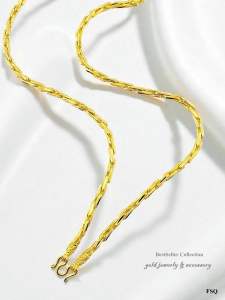 สร้อยคอหุ้มทองคำแท้หนาพิเศษเกรดพรีเมี่ยม  นน.3 บาท ยาว 25 นิ้ว