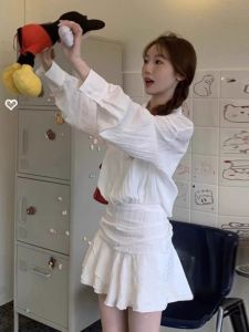 CHANGTONG | Petite White Ruffled Dress