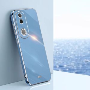 Vivo V50 5G Anti-Fall Silicone Phone Case Full Edge Protection Mirror Bracket Simple Creative Couples New Model Cat Design