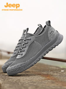 Jeep | Jeep Mens Outdoor Casual Hiking Shoes New Model Camping Anti-slip Mountain Climbing Breathable Lightweight Mesh Upper