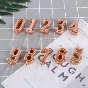 1PCS Rose Small Number Candle Birthday Anniversary Party Cake Decoration for 0-9