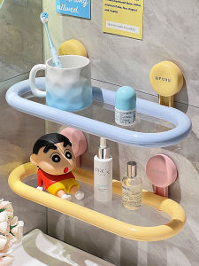 Giá Để Đồ Trong Phòng Tắm Bằng Nhựa Không Cần Đục Lỗ Giá Để Đồ Gắn Tường Kiểu Dáng Hiện Đại Màu Sắc Macaron Giá Để Đồ Dùng Vệ Sinh Cá Nhân