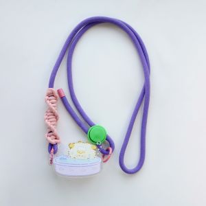 สายรัดโทรศัพท์มือถือแบบผูกได้ยาวและติดได้หลายครั้งจากผ้าฝ้ายและหมาป่า อุปกรณ์เสริมโทรศัพท์มือถือแบบลำลองที่สามารถดึงดูดได้และป้องกันการตกหล่น