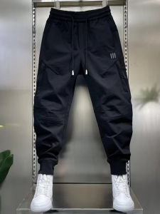 American Style Casual Pants Mens Summer New Trend Brand High Street Cuffed Thin Casual Pants Breathable Loose Fit Workwear