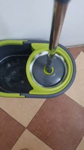 Bộ Cây Lau Nhà Sunny Swirl Spin Mop 2in1 MOAH MLM1239-GR - Bánh Xe Linh Hoạt - Hàng Chính Hãng