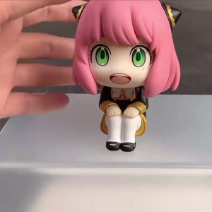 Bandai | Sitting Anya Figure Collectible Ver. SPY×FAMILY Anime Goods Big Head Chibi Model Cute Desktop Ornament & Gift