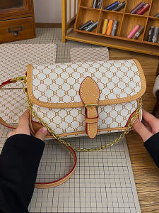 Luxurious Handcrafted Woven Print Handbag Simple Messenger Bag Original Design Fashionable Shoulder Bag for Women in PU Leather