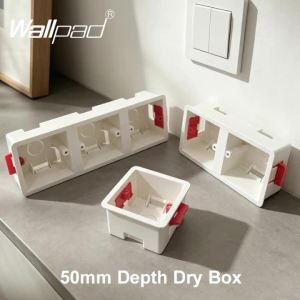 2 Gang Type Cassette Double Dry Lining Box For Gypsum Board / Drywall / Plasterboad 50mm Depth Wall Switch BOX Wall Socket