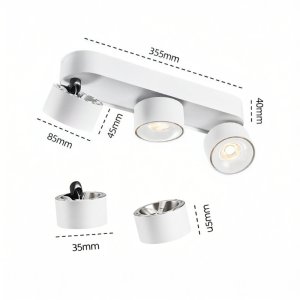 Anti-glare No-main Light Adjustable Angle Ceiling Recessed Spotlight