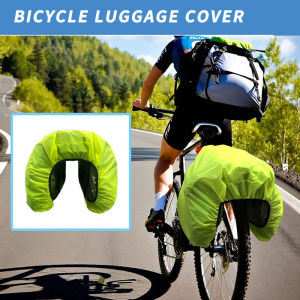 VXM | Bicycle pack rain cover mountain road bike rear shelf bag luggage bag cover Protects from Dust Rain Scratches with Safety Loops