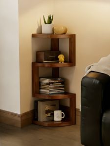 ZHUSHANXIA | Retro Corner Wooden Side Cabinet 20cm