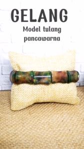 GELANG BATU PANCA WARNA NATURAL MODEL TULANG