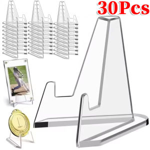 10/20/30pcs Transparent Acrylic Display Holder / Mini Triangular Card Display Stand / Idol Photo Coin Sports Trading Cards Organizer Rack