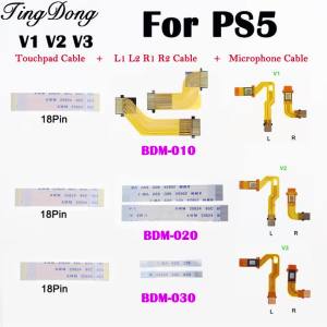1Set Microphone Flex Cable L1R1 L2R2 Trigger & 18Pin Touchpad Ribbon Cable For PS5 Controller BDM-010 020 030 V1 V2 V3 Repair Ac