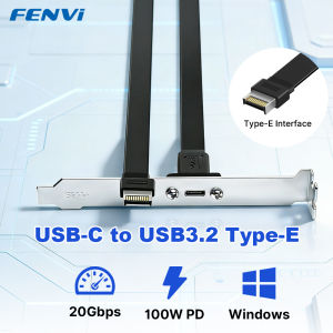 Fenvi | FENVI Type-E to USB-C 20Gbps Female Adapter Cable USB3.2 Converter Front Panel For 4K Video 100W PD Extension Wire Cable 30/50CM