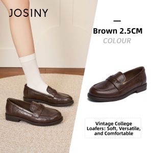 Josiny | Comfortable Soft Soles Black Loafers